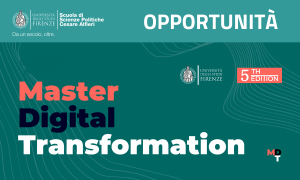 Aperte le iscrizioni alla V edizione del Master in Digital Transformation!