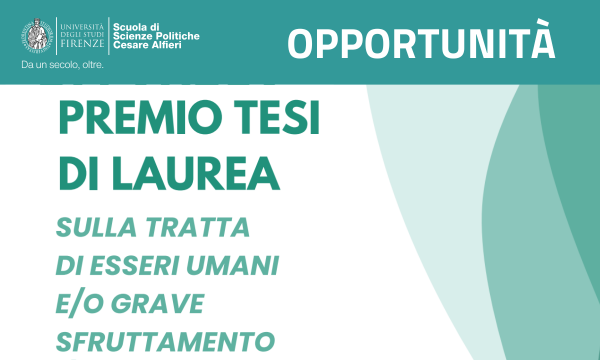 Bando per Premio di  laurea sulla tratta di esseri umani e/o grave sfruttamento.